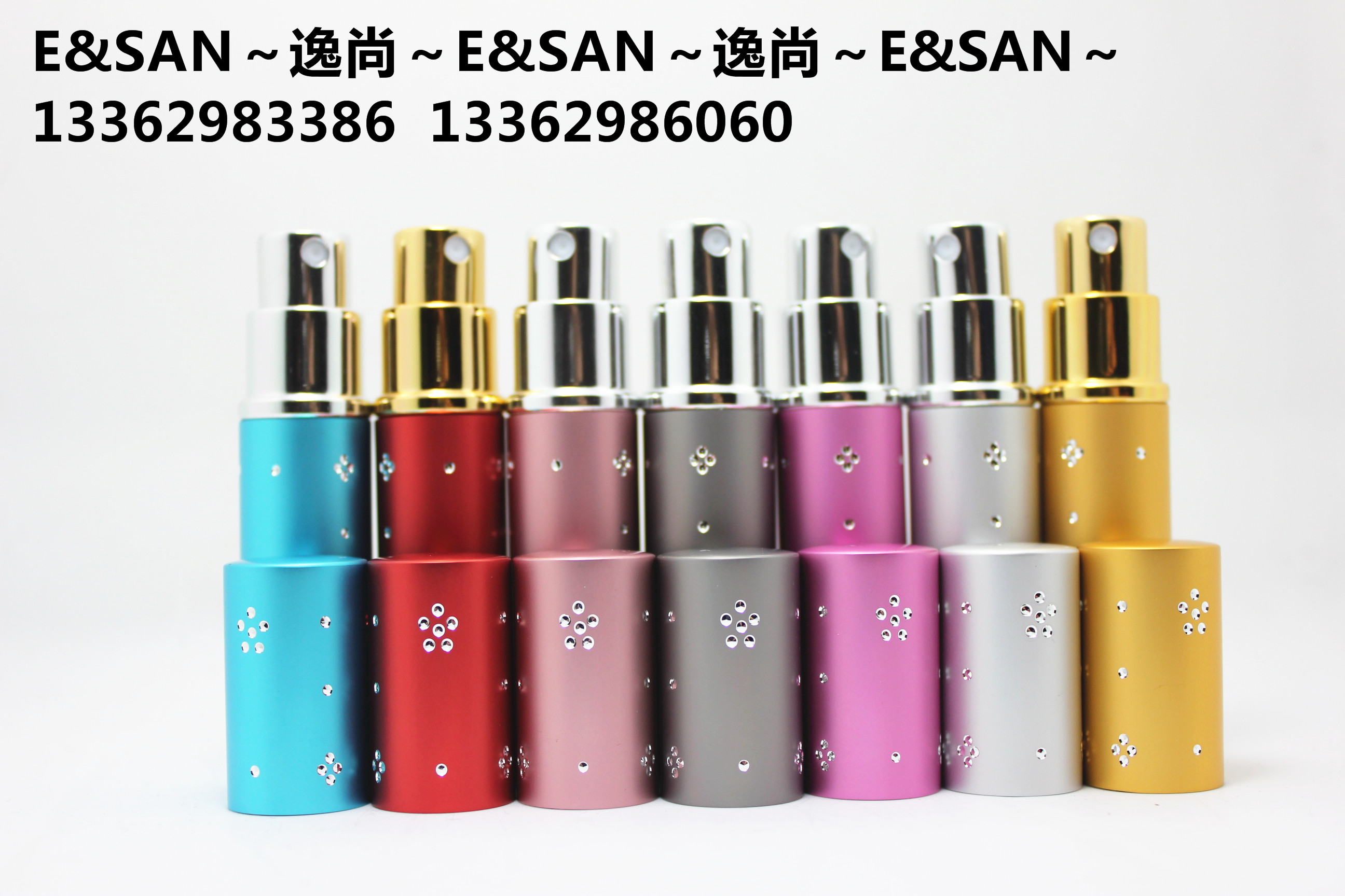 L50-5ML梅花点铝管口红式玻璃空香水分装细节图