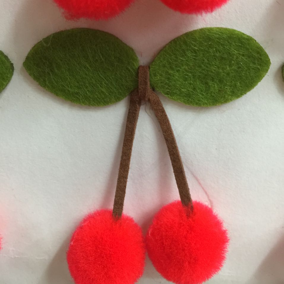 毛球厂家直销批批发各种毛球 亚克力樱桃对对球头饰服装等辅料细节图