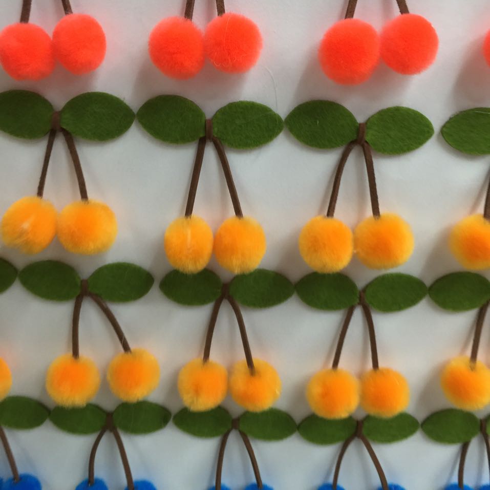 毛球厂家直销批批发各种毛球 亚克力樱桃对对球头饰服装等辅料