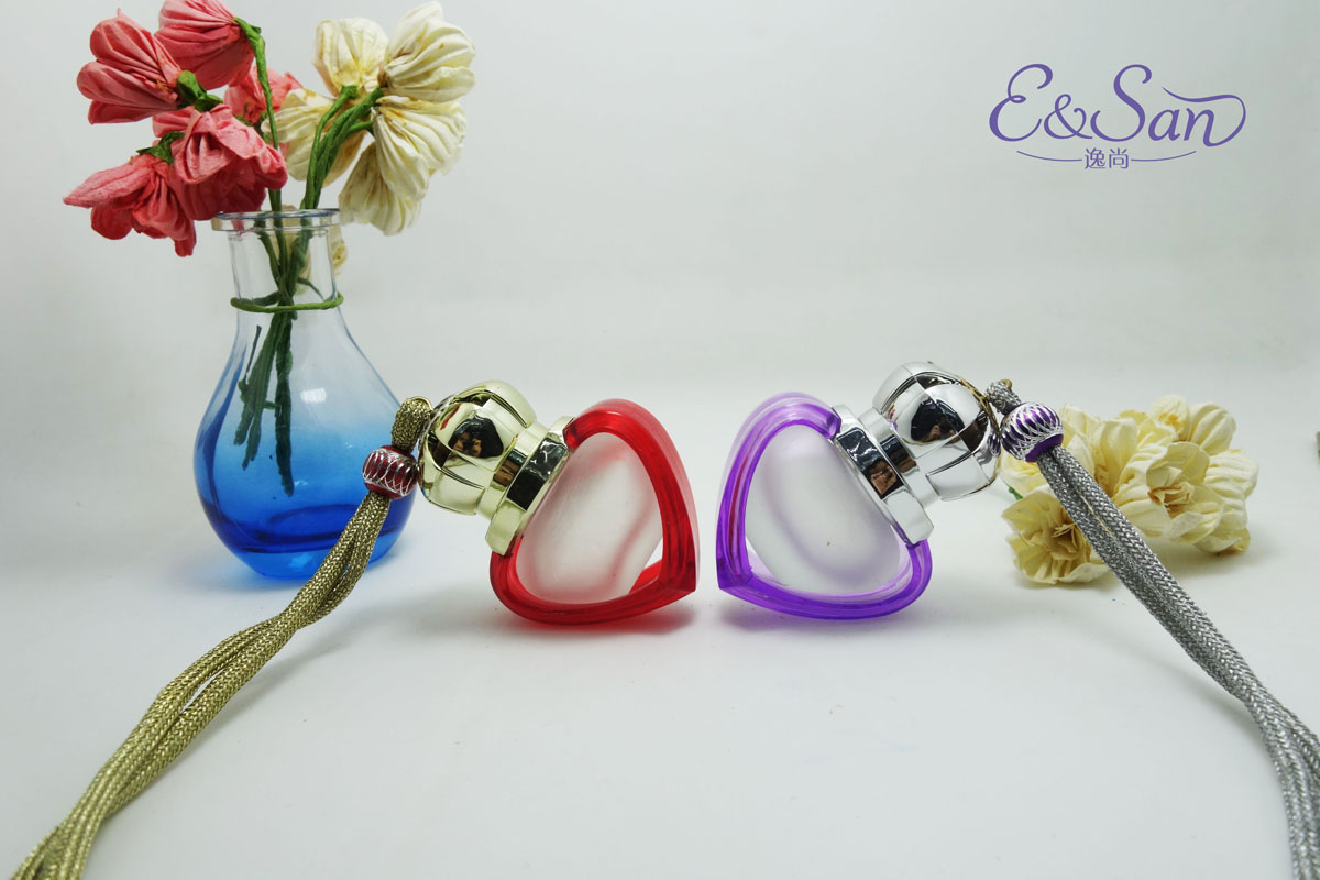 批发FMS013-6ML海洋之心精品汽车挂件香水玻璃蒙砂瓶细节图