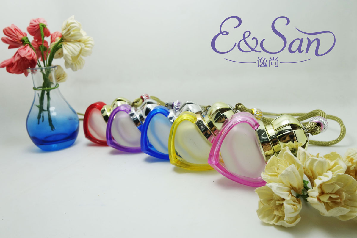 批发FMS013-6ML海洋之心精品汽车挂件香水玻璃蒙砂瓶