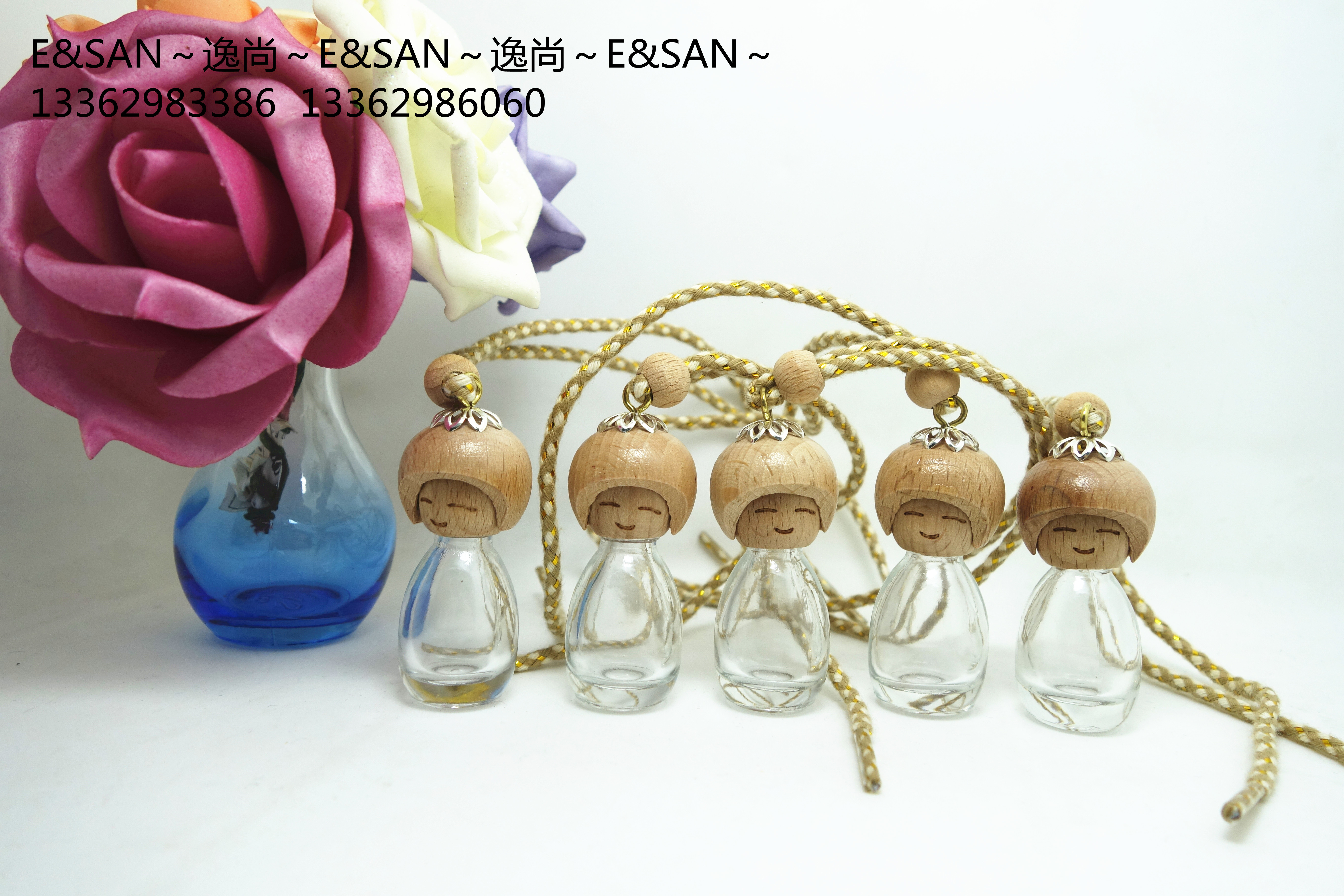 批发MX17-4ML日本娃娃汽车挂件香水玻璃瓶