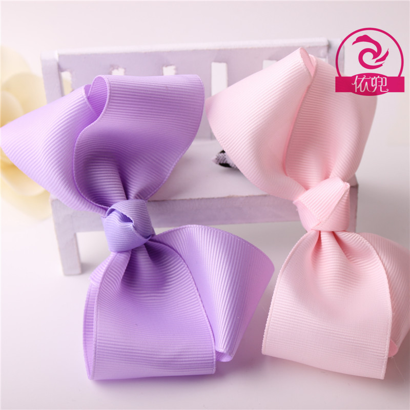 螺纹带蝴蝶节 泡泡花蝴蝶结 韩版女款发夹发饰配件