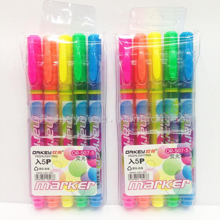 ORKEY OR507-5 Single head highlighter 5 sets