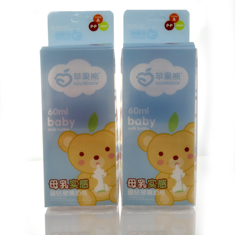 Apple Bear Yiwu Baby Bottle Manufacturer Standard Mouth Glass Bottle Wholesale 60Ml Item Picture