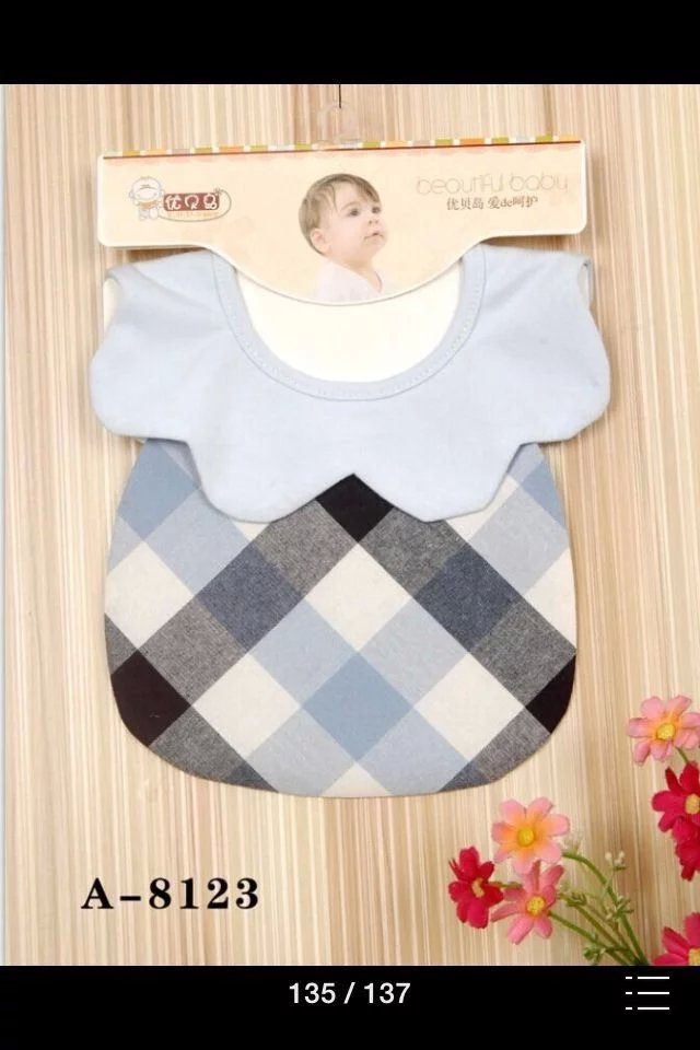 Baby new three-dimensional cartoon with collar bib bib drool towel triangle towel thumbnail