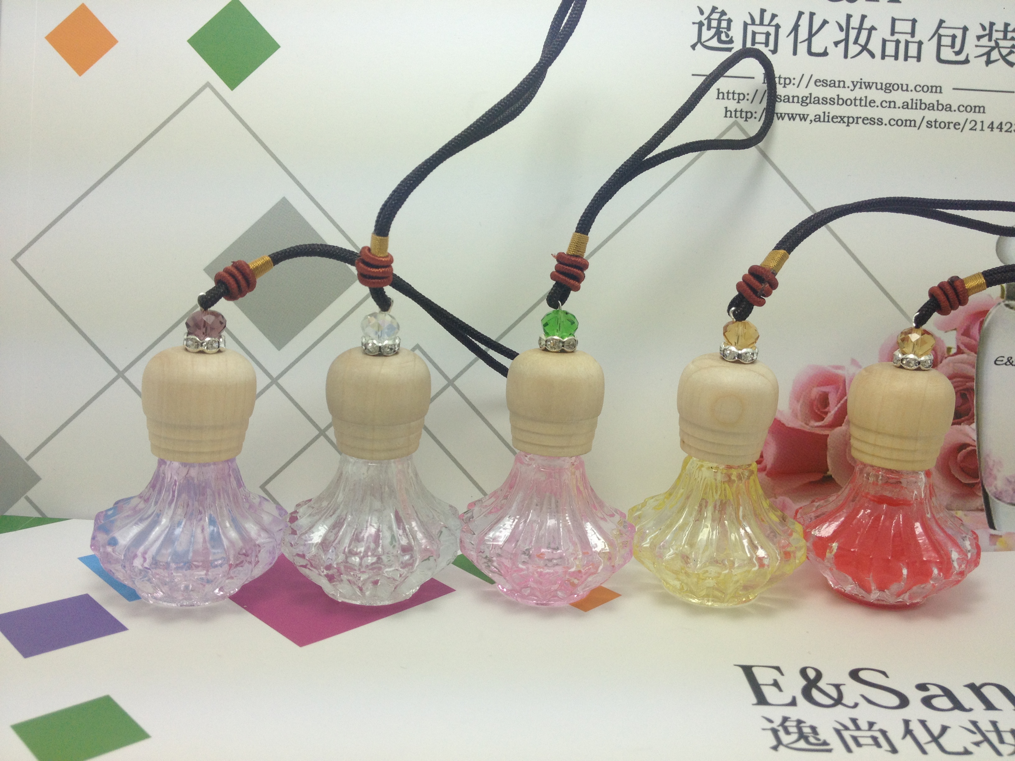 FM03A-8ML汽车挂件/香水瓶/玻璃瓶/空瓶子/精品车挂