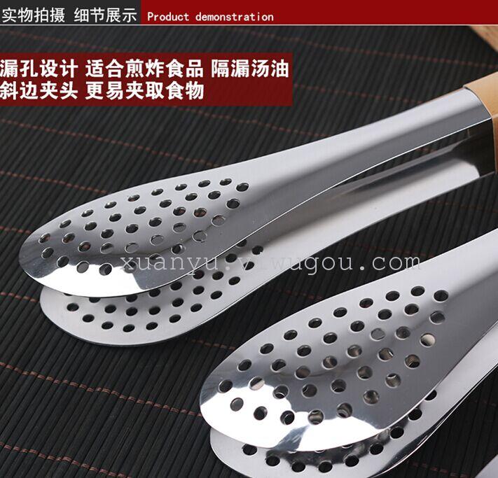 Iron Grill Tongs Bread Tongs Kitchen Cutlery Bread Cake Roast Steak Stainless Steel Food Tongs Specification drawing