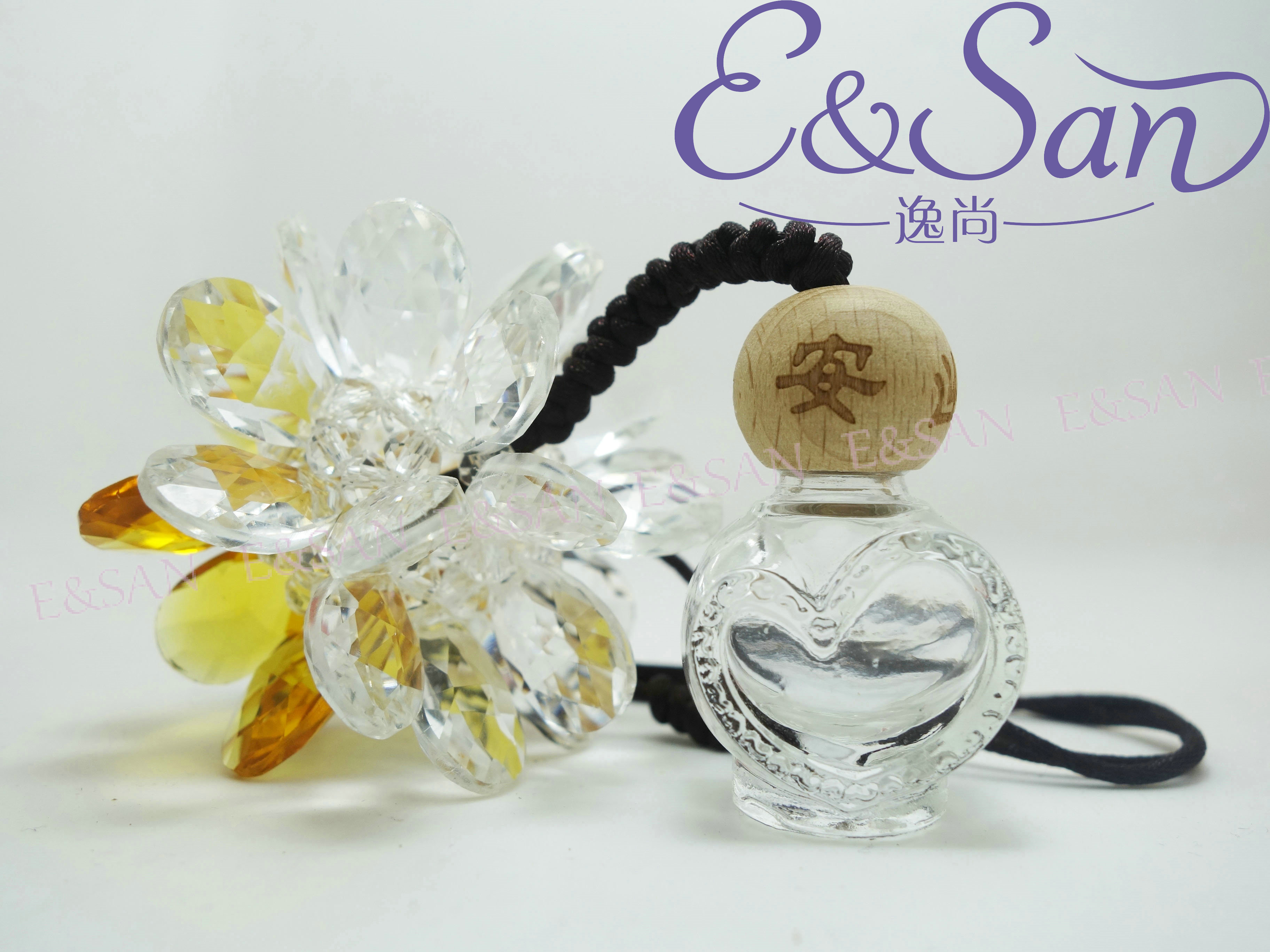 批发FMSJ736-5ML高档水晶汽车挂件香水玻璃空瓶