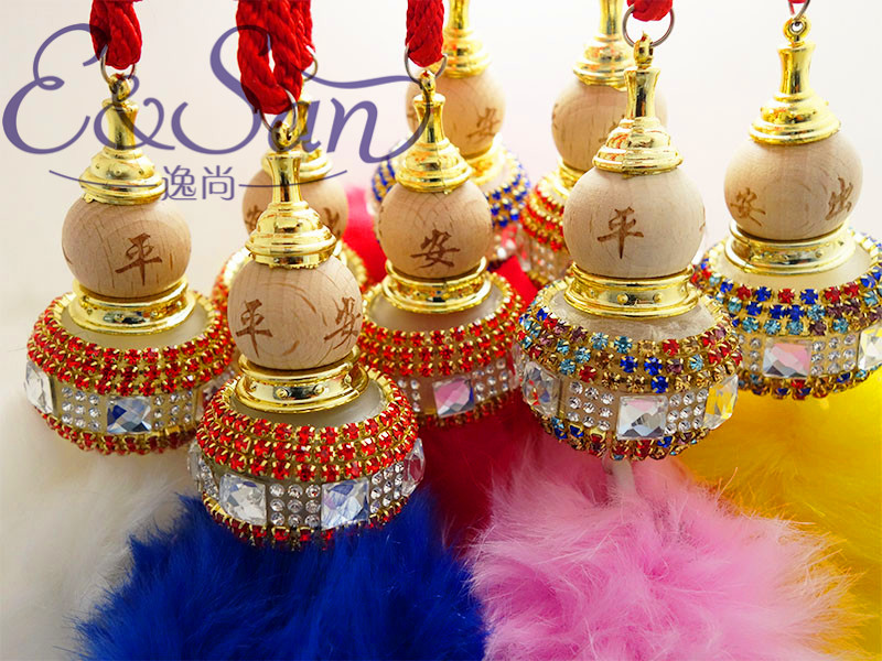 FMS009ZM-10ML蒙砂葫芦汽车挂件香水玻璃空瓶精品车