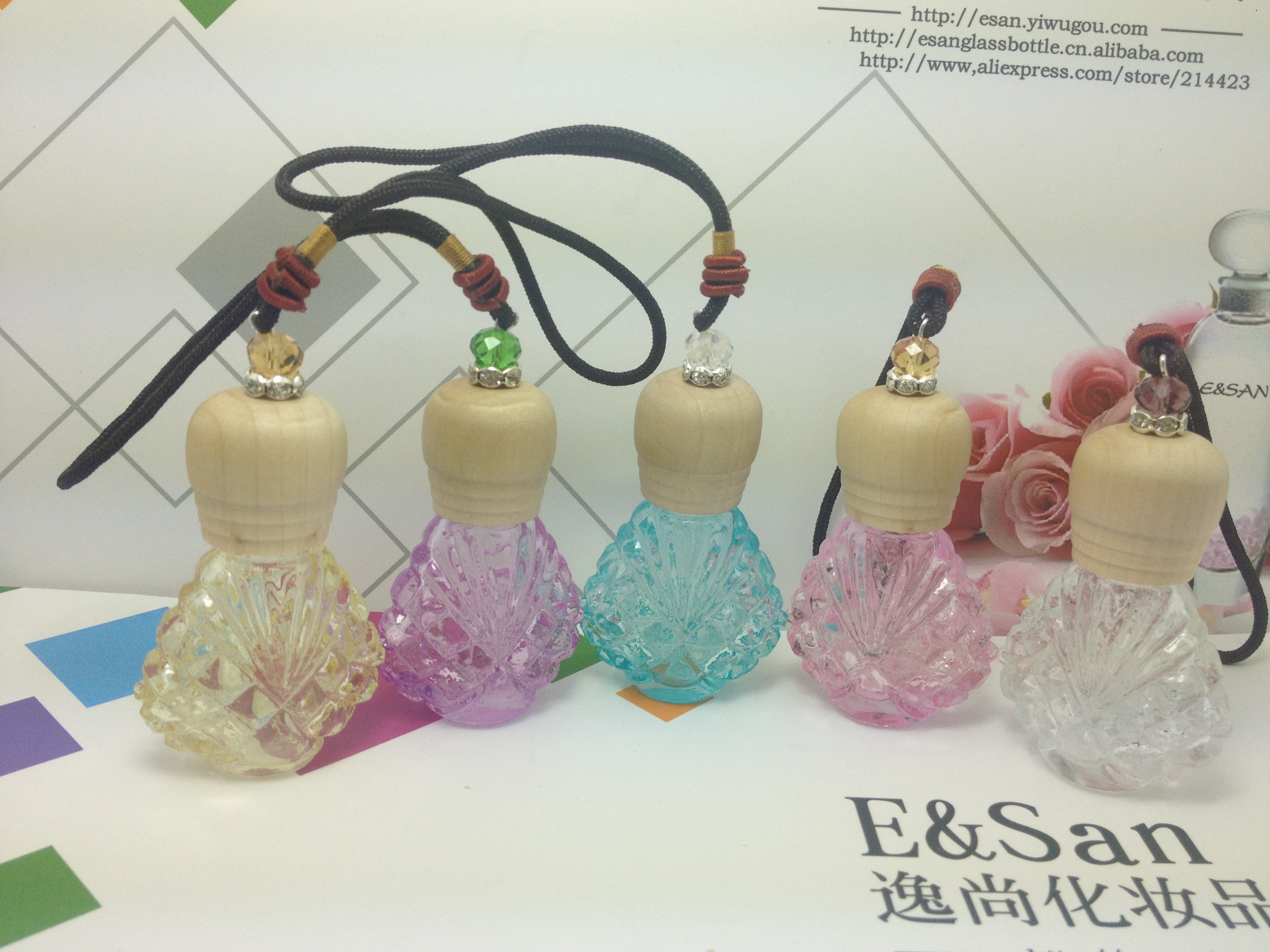 FM07A-6ML中国结汽车挂件/香水瓶/玻璃瓶/精品车挂