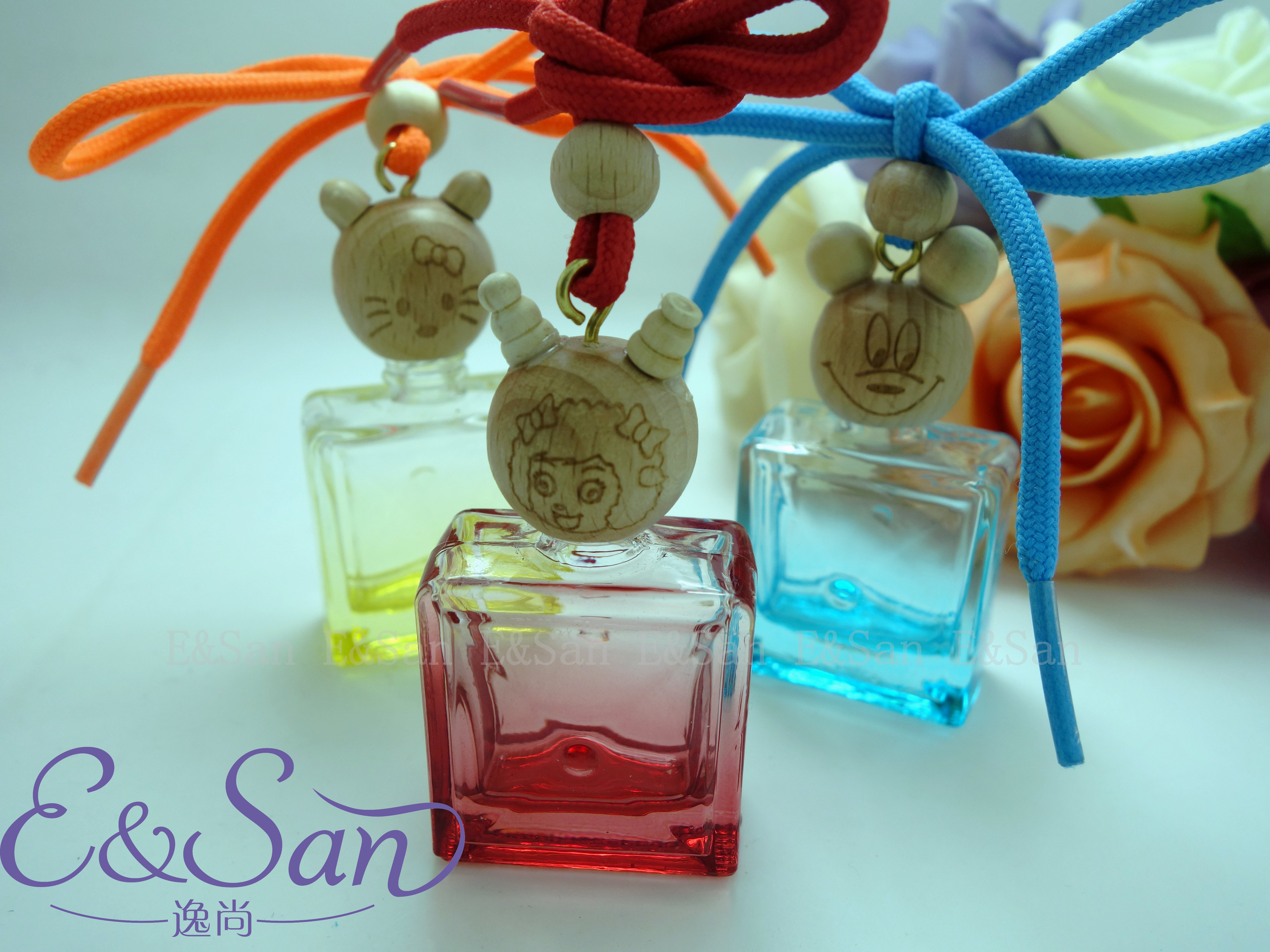 MK41-15ML卡通汽车内饰装饰用品玻璃香水挂件挂饰产品图