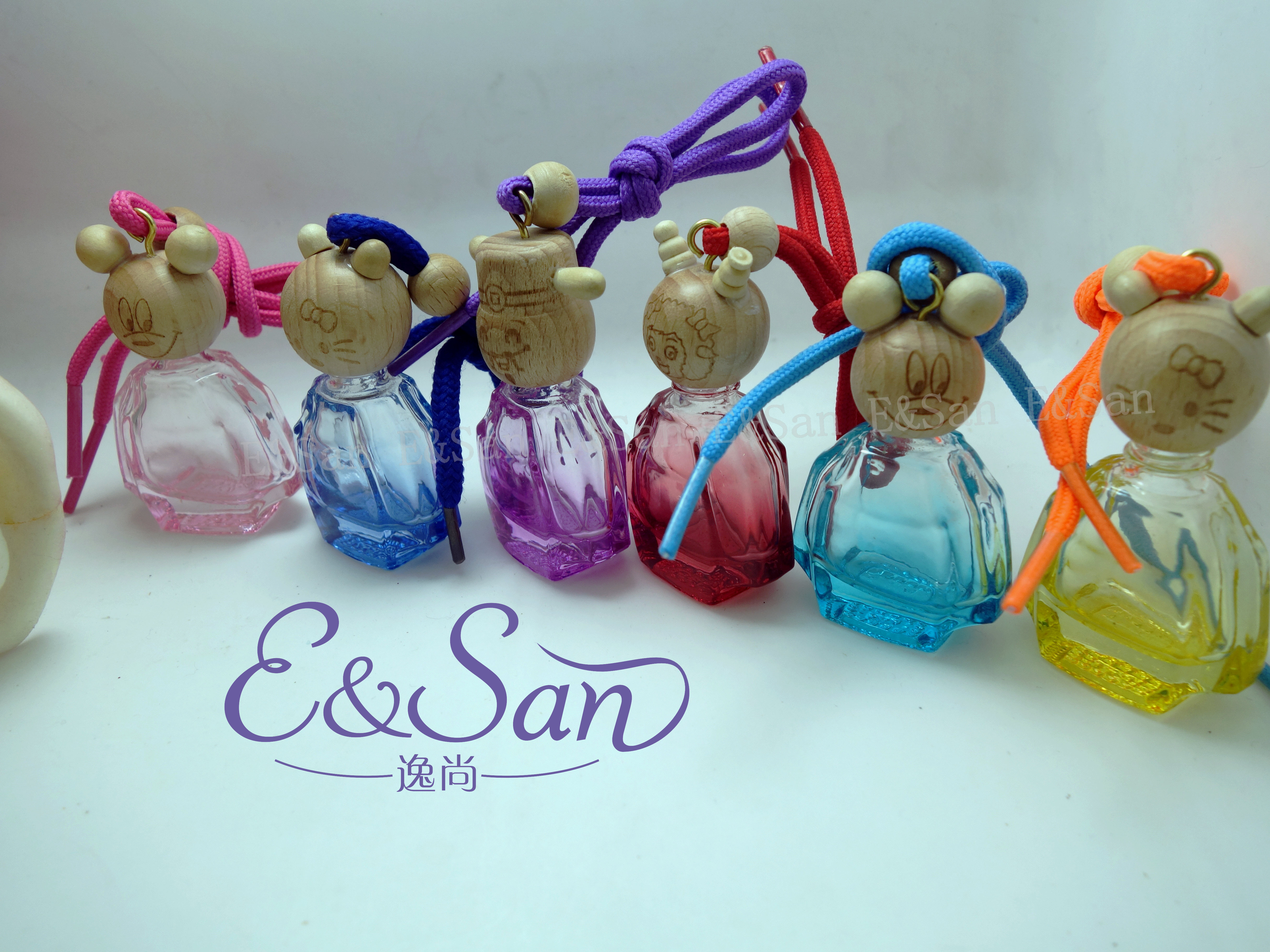 MK39-15ML卡通汽车内饰装饰用品玻璃香水挂件挂饰