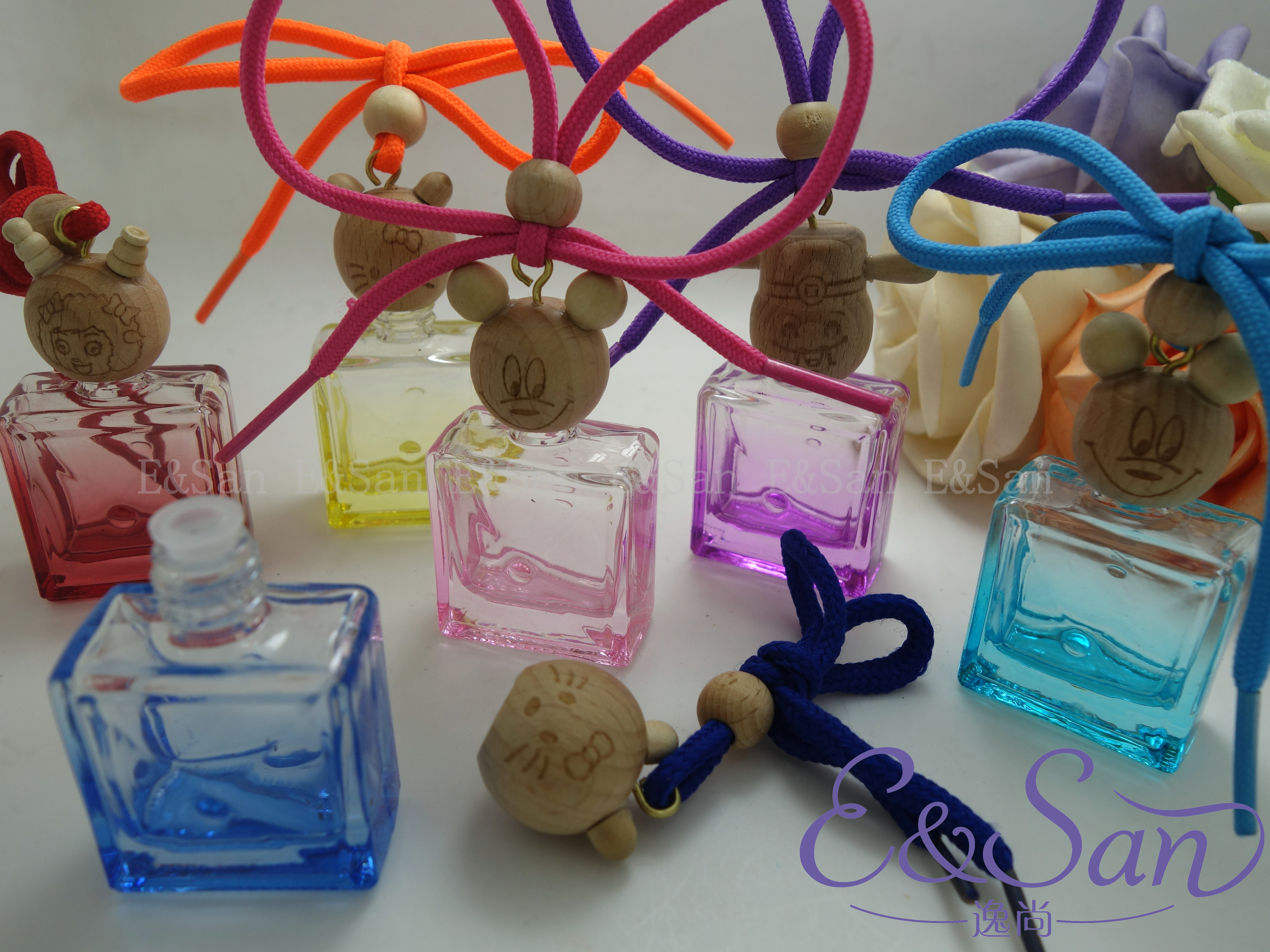 MK41-15ML卡通汽车内饰装饰用品玻璃香水挂件挂饰