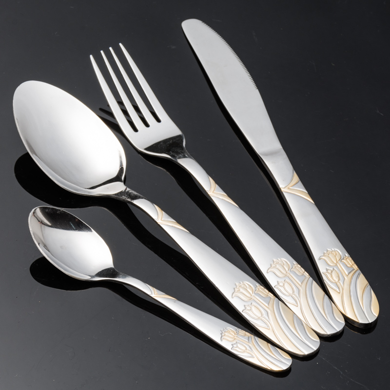 High-end stainless steel thickened steak Western-style knife, fork and spoon set gift factory direct sales