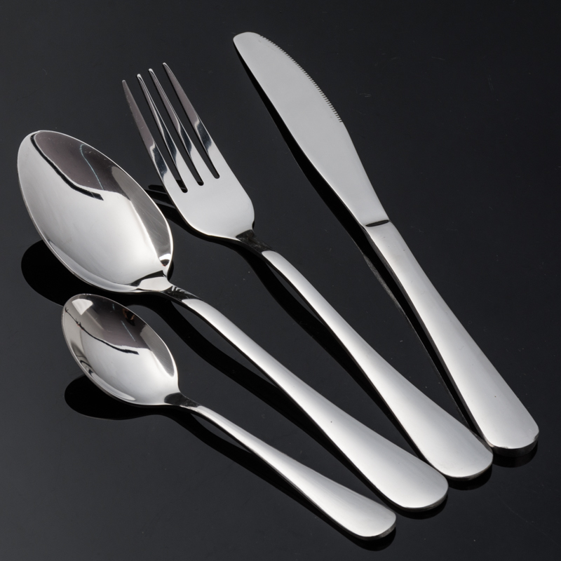 1009# High-end stainless Steel thickened steak Western Knife, fork and spoon Set of Four pieces