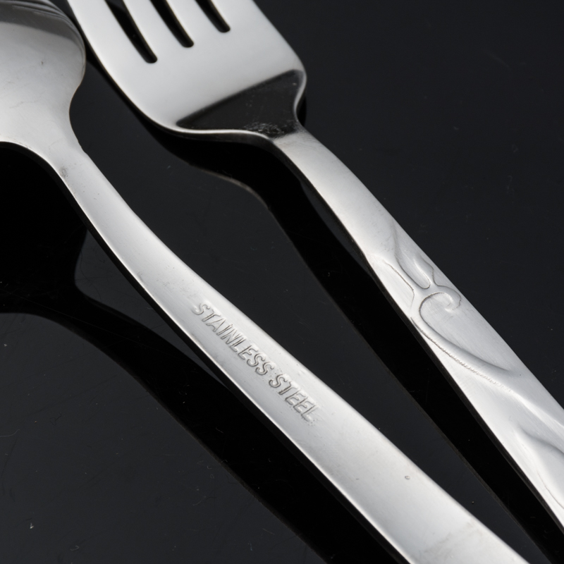 High-end stainless steel gold-plated thickened steak Western fork and spoon set gift factory direct sales details Picture