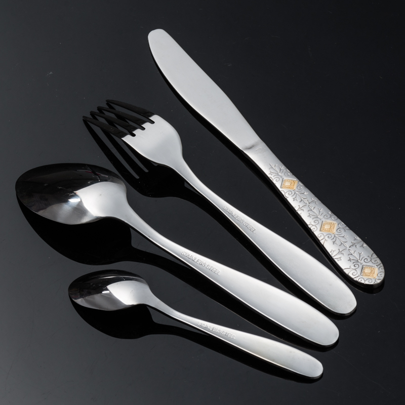 Factory direct sales of high-end stainless steel thickened knife, fork and spoon sets for steak and Western cuisine Application Scenario