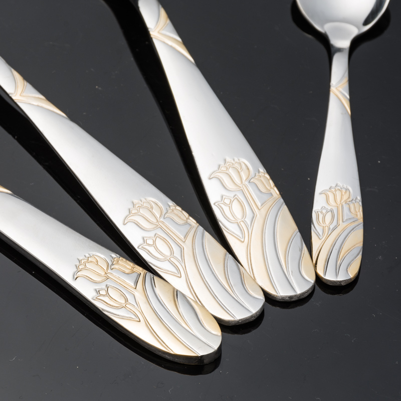 High-end stainless steel thickened steak Western-style knife, fork and spoon set gift factory direct sales Specification image