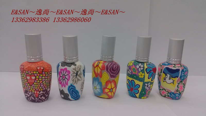R18-15ML扁酒坛软陶瓶/喷头瓶/香水瓶/玻璃瓶/空瓶