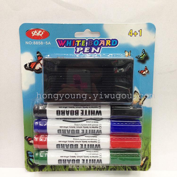Whiteboard pen set 4 pieces 3 pieces 2 pieces of pen with whiteboard brush seven cattle new style