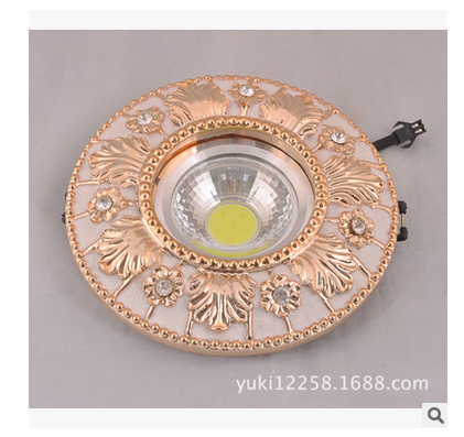 LED European resin COB down light American retro spotlights 3W 5W background wall ceiling light