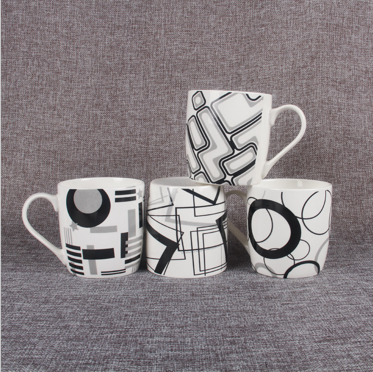 Wholesale stock of ceramic, customizable logo pure white porcelain cups, advertising cups, Starbucks mark water cups