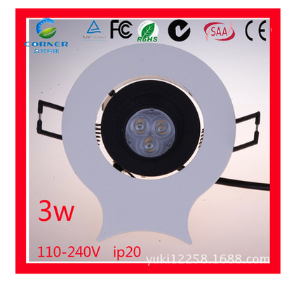 CE ROHS certified patent shell product LED down light 3W