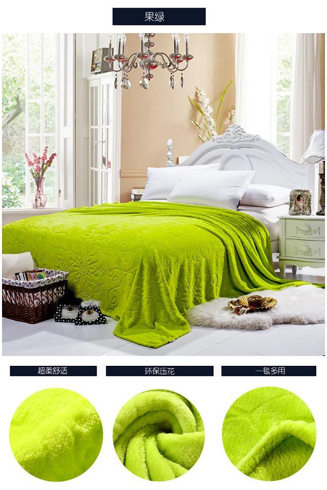 2016 Sales Of Plain Mink Wool Air Conditioning Blanket Fallai Wool Solid Color Blanket details Picture
