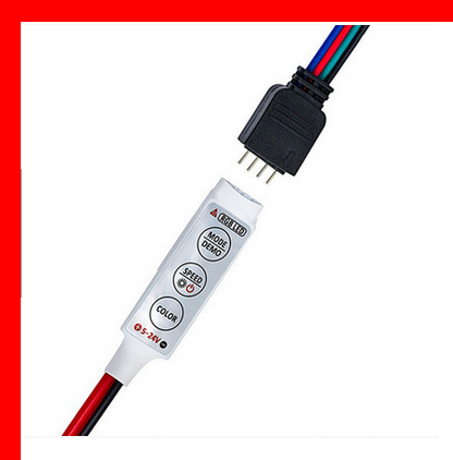 三键七彩全彩RGB505035灯带模组调光器迷你LED控制器