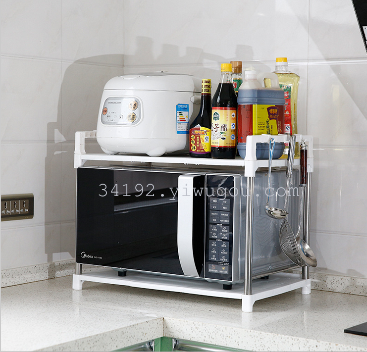 厨房置物架 微波炉置物架 多功储储物架 厨房用品收纳架细节图