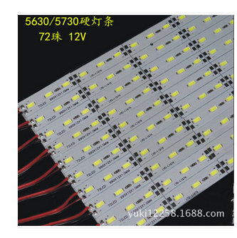 Wholesale LED hard light strip 5630 72 pearl 12V jewelry counter V slot light strip