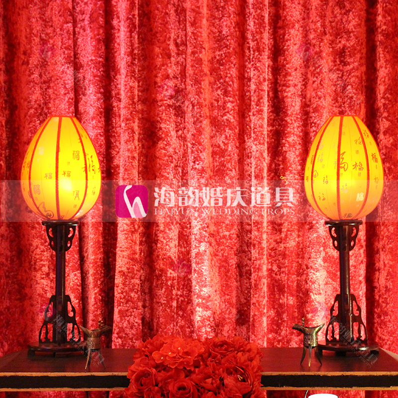 Haiyun wedding props, wedding supplies, wedding props, stage decorations, Chinese Han and Tang Chinese lanterns, table lamps Specification image