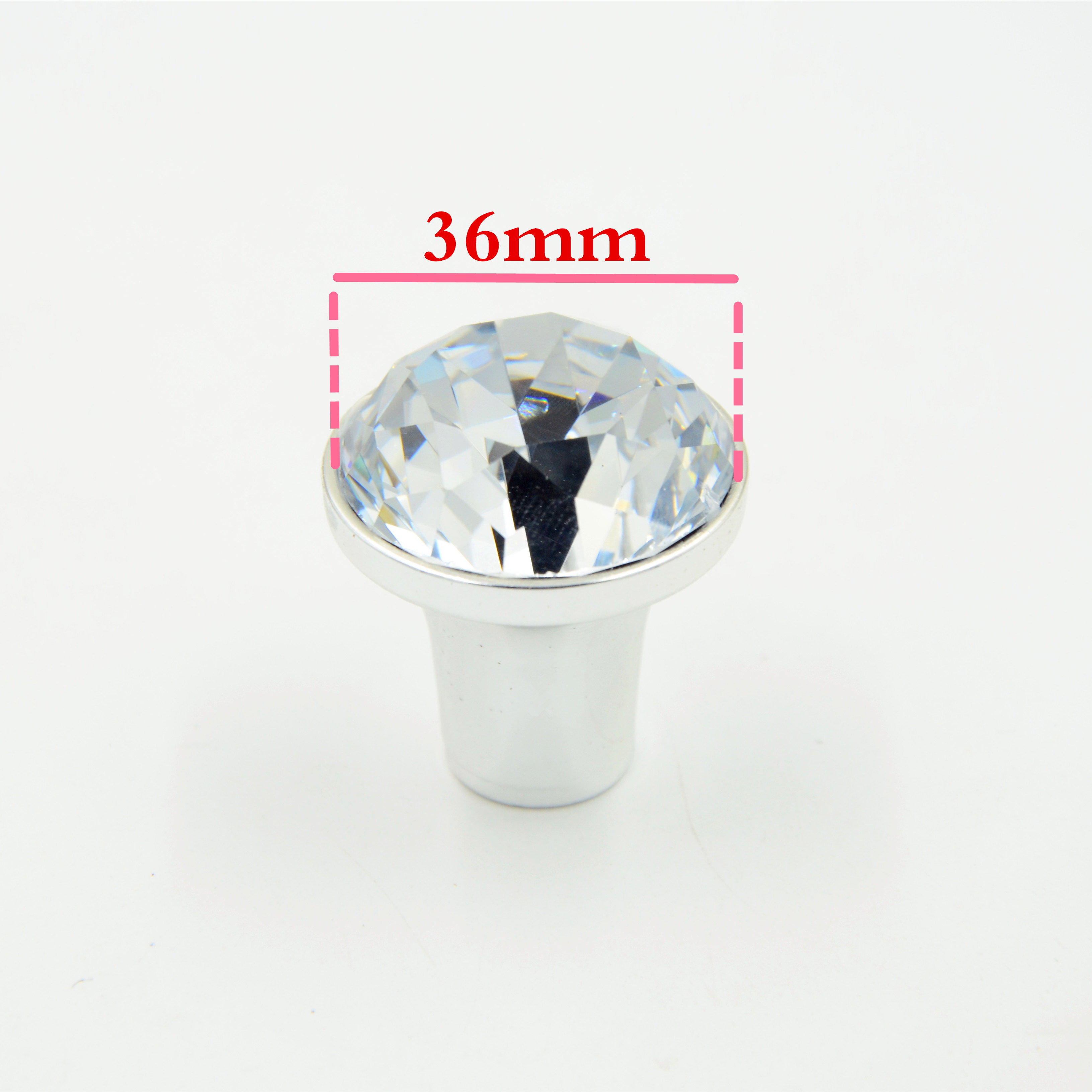 Crystal handle single hole cabinet drawer chest door wine cabinet handle thumbnail