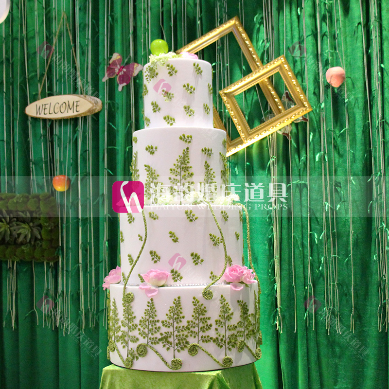 Wholesale of new wedding props, wedding ornaments and supplies, multi-layer high-fidelity foam, four-layer forest cake Specification image
