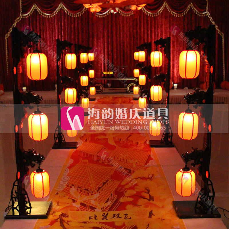 Haiyun Wedding Products Co., Ltd. offers Chinese-style wedding light lantern decorative items and Chinese-style dragon head road guides Application Scenario