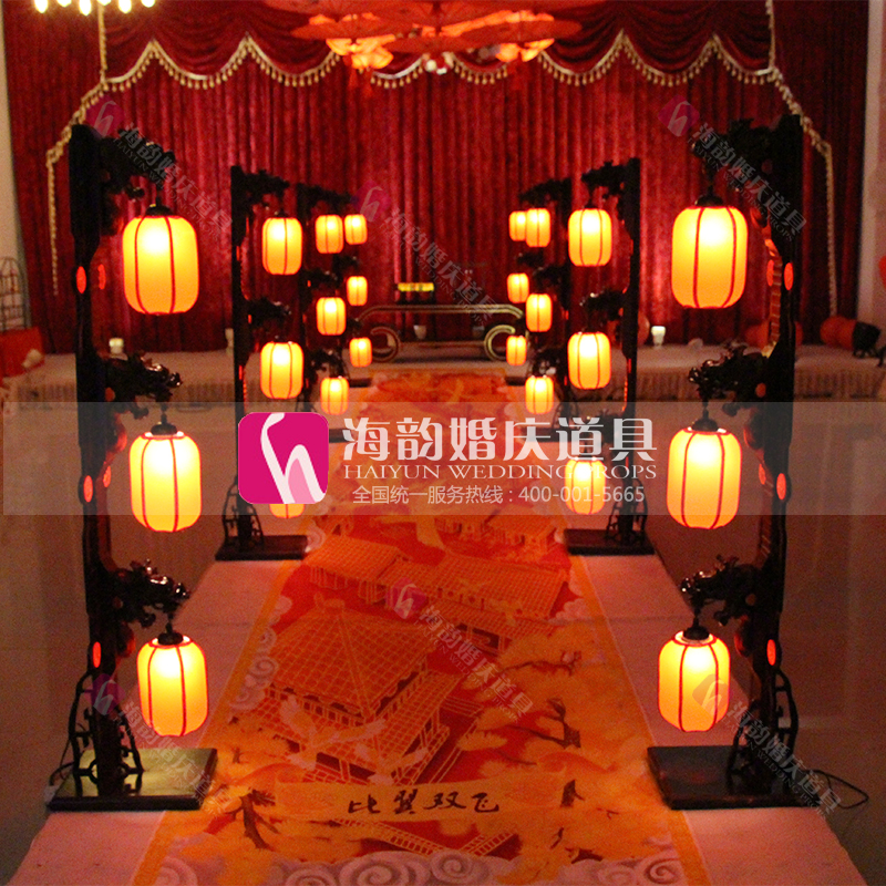 Haiyun Wedding Products Co., Ltd. offers Chinese-style wedding light lantern decorative items and Chinese-style dragon head road guides