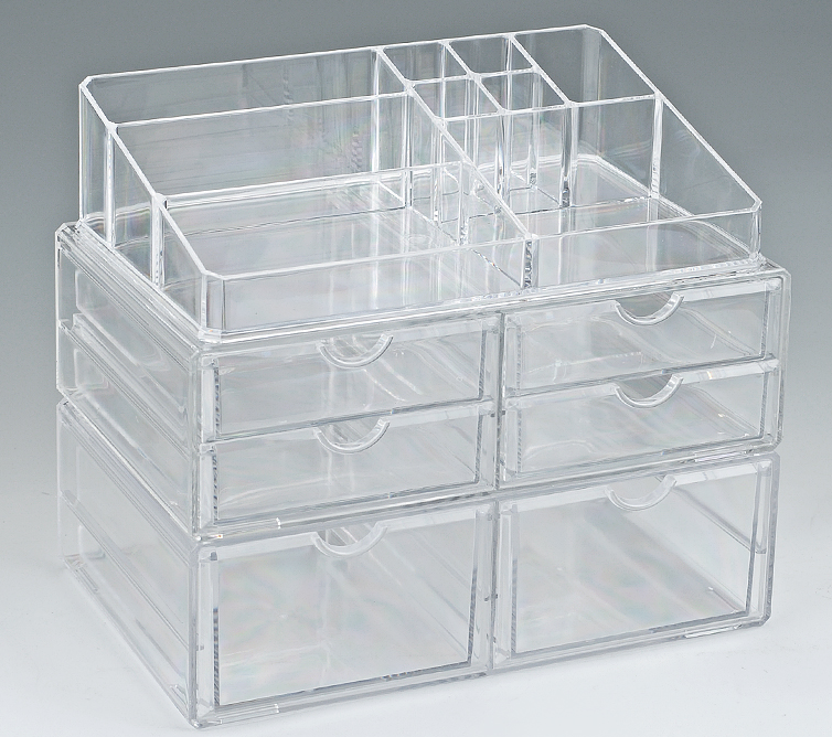 Qiaofeng Transparent Crystal Cosmetic Box Storage Box Jewelry Storage Box SF-2173 Specification image
