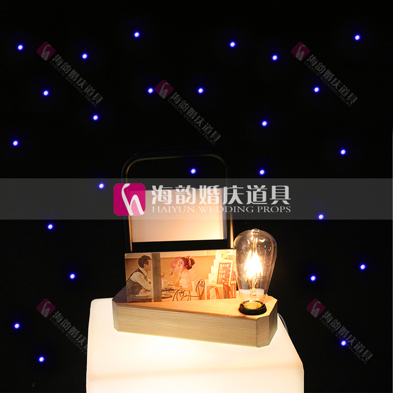 义乌好货海韵婚庆道具 婚庆婚礼用品装饰摆件装饰风灯实木相框台灯