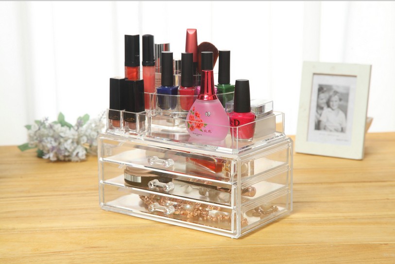 Wholesale creative TV Cosmetics rack three-layer Cosmtic organizer Specification image