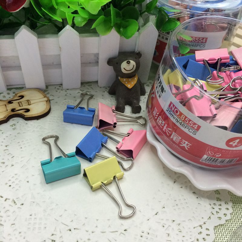 8554 Color long-tail ticket holder, student holder, swallowtail holder, 25mm Specification image