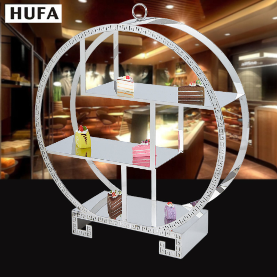 Hotel supplies: Round pastry rack, cake and bread snack rack, pastry table, pastry seat Application Scenario