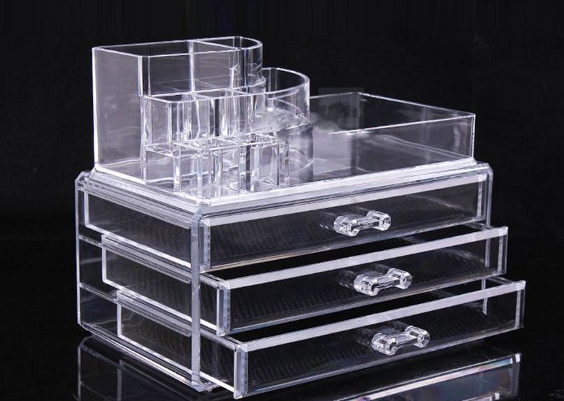 Wholesale creative TV Cosmetics rack three-layer Cosmtic organizer details Picture