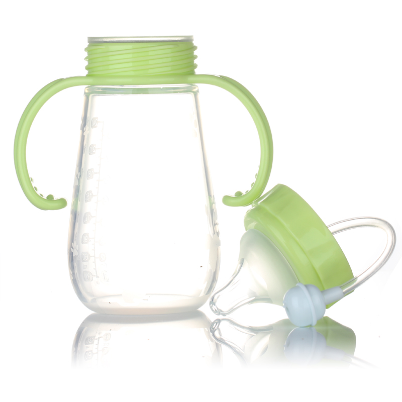 Baby Bottle 240Ml Wide Diameter Silicone Baby Bottle Automatic Straw Baby Bottle Specification drawing