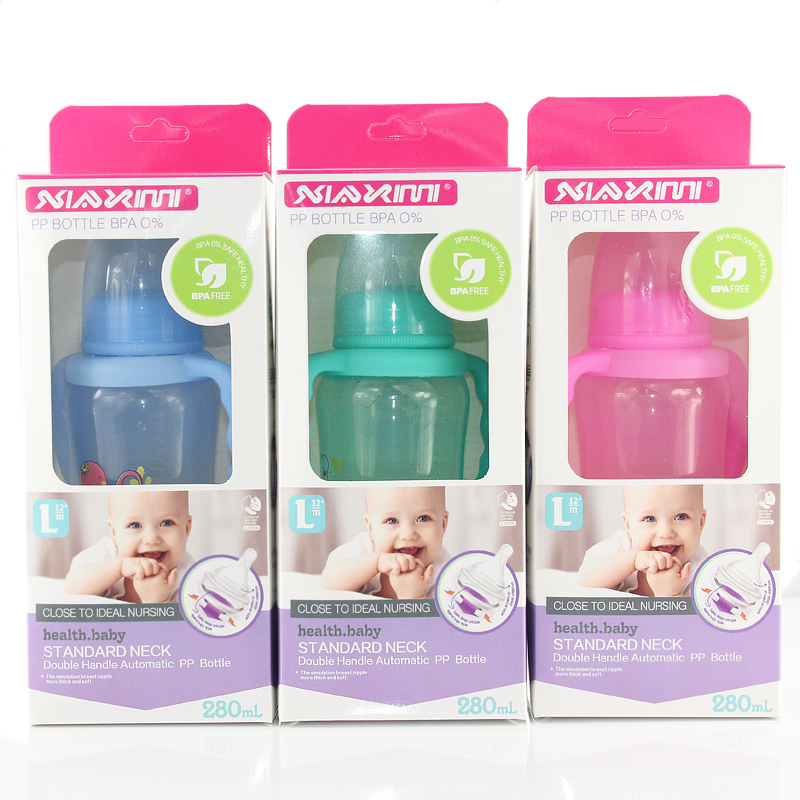 Small Ximi Selling With Handle Standard Caliber Baby Bottle Color Anti-Flatulence Pp Baby Bottle Item Picture