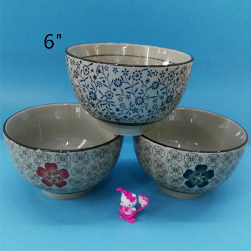 Noodle Bowl Soup Bowl Ramen Bowl Salad Bowl Japanese Zefeng Ceramic 6-Inch Noodle Bowl