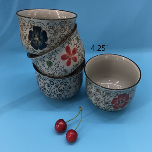 4.25-Inch Millet Rice Bowl Small Soup Bowl