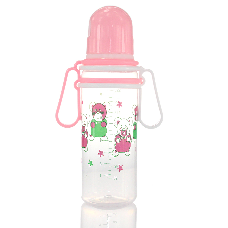 Apple Bear Baby Bottle Manufacturer Standard Mouth Baby Bottle With Handle Pp Baby Bottle Wholesale 250Ml details Picture