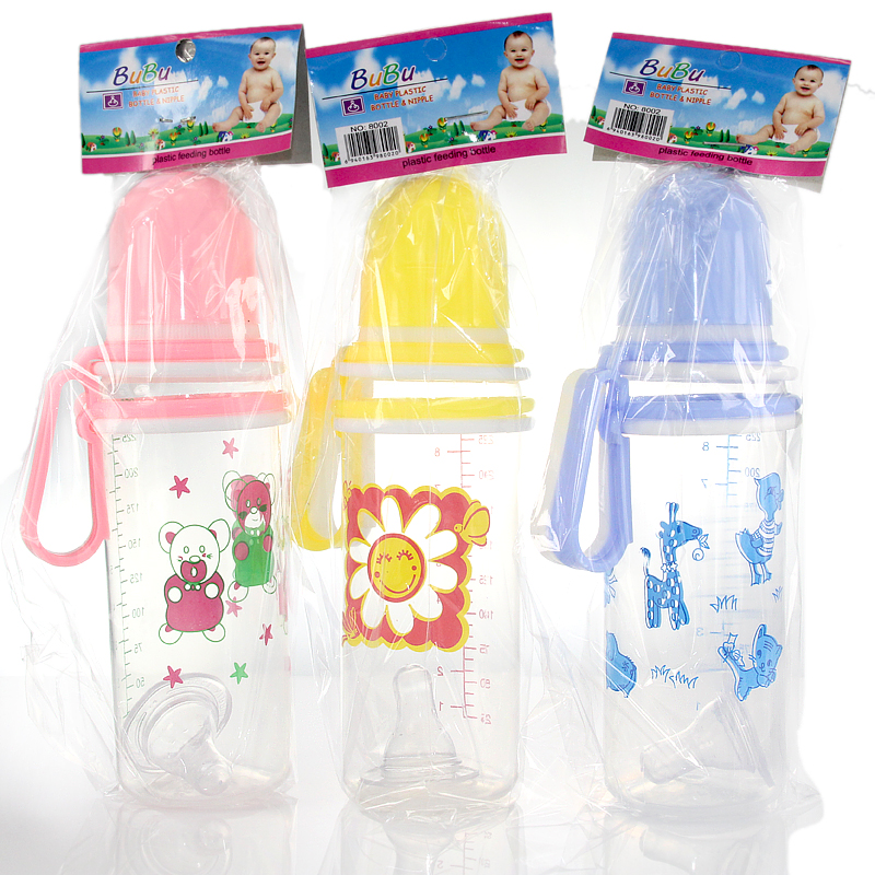 Apple Bear Baby Bottle Manufacturer Standard Mouth Baby Bottle With Handle Pp Baby Bottle Wholesale 250Ml Item Picture