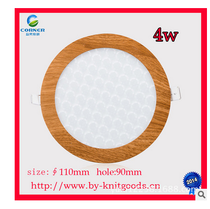 LED wood grain flat light circular wood grain LED downlight 3D effect